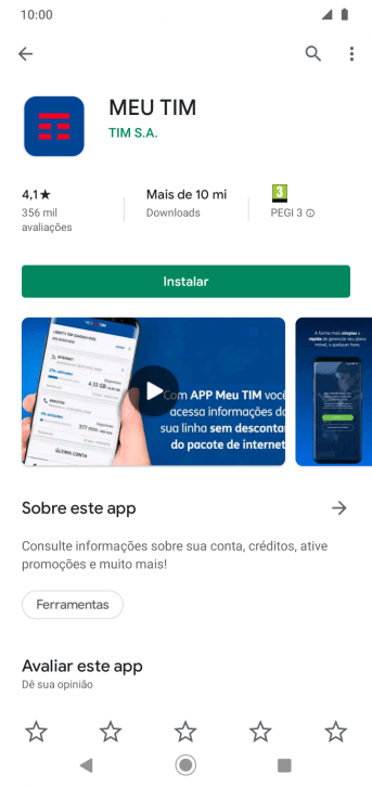 Pressione Instalar, e siga as indicações da tela para instalar o app. Pressione Instalar, e siga as indicações da tela para instalar o app.