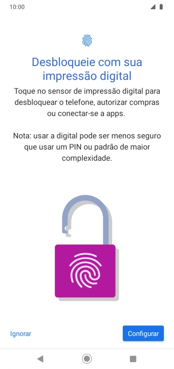 Pressione Configurar. Pressione Configurar.