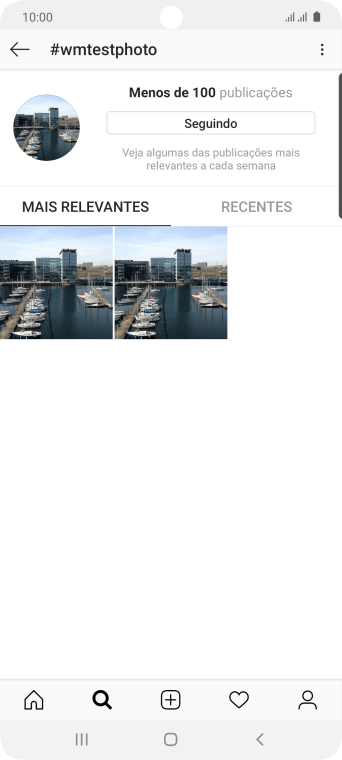 Pressione o ícone de novo post. Pressione o ícone de novo post.