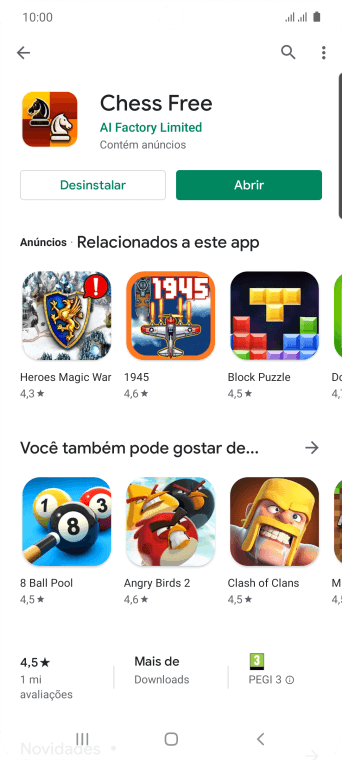 Pressione a tecla de início para finalizar e voltar à tela inicial. Pressione a tecla de início para finalizar e voltar à tela inicial.