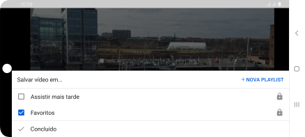 Pressione a lista de reprodução desejada. Pressione a lista de reprodução desejada.