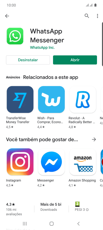 Pressione a tecla de início para voltar à tela inicial. Pressione a tecla de início para voltar à tela inicial.