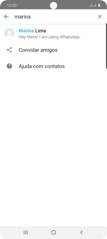 Pressione o contato desejado. Pressione o contato desejado.