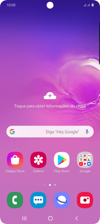 Use dois dedos para deslizar para baixo a partir do topo da tela. Use dois dedos para deslizar para baixo a partir do topo da tela.