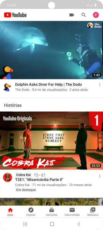 Pressione o ícone de fazer upload. Pressione o ícone de fazer upload.