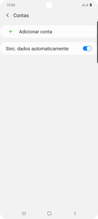 Pressione Adicionar conta. Pressione Adicionar conta.