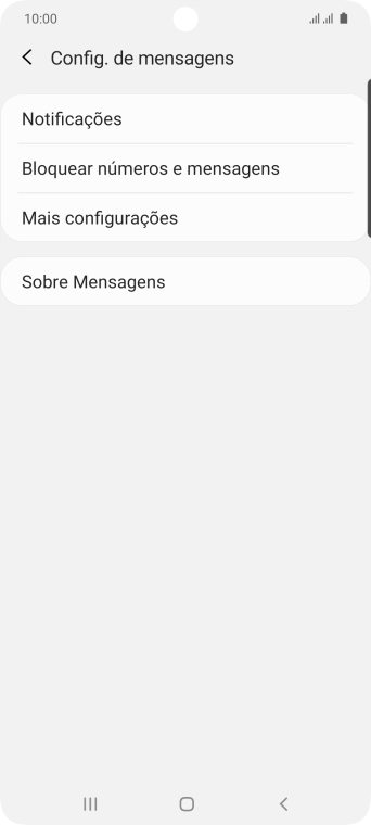 Pressione Mais configurações. Pressione Mais configurações.