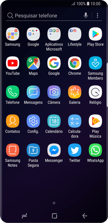 Pressione Samsung. Pressione Samsung.