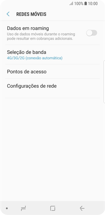 Pressione Seleção de banda. Pressione Seleção de banda.