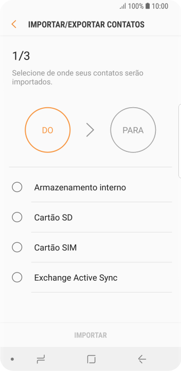 Pressione Cartão SIM. Pressione Cartão SIM.