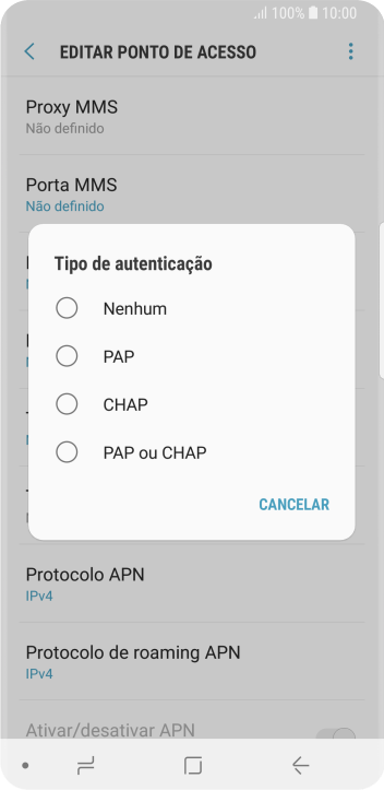 Pressione PAP ou CHAP. Pressione PAP ou CHAP.
