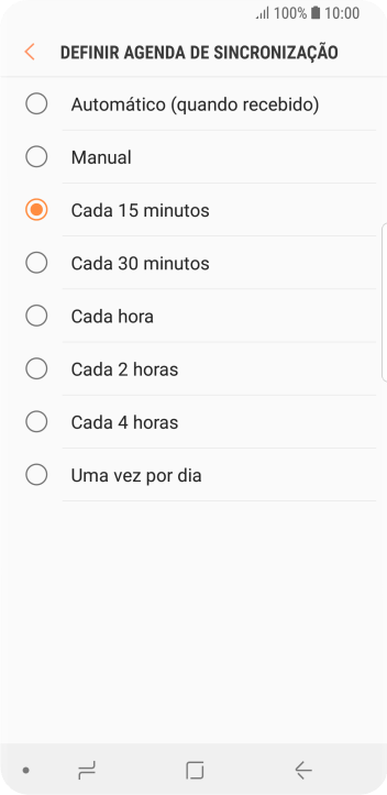 Pressione a configuração desejada. Pressione a configuração desejada.