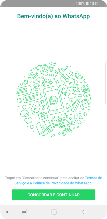 Pressione CONCORDAR E CONTINUAR. Pressione CONCORDAR E CONTINUAR.