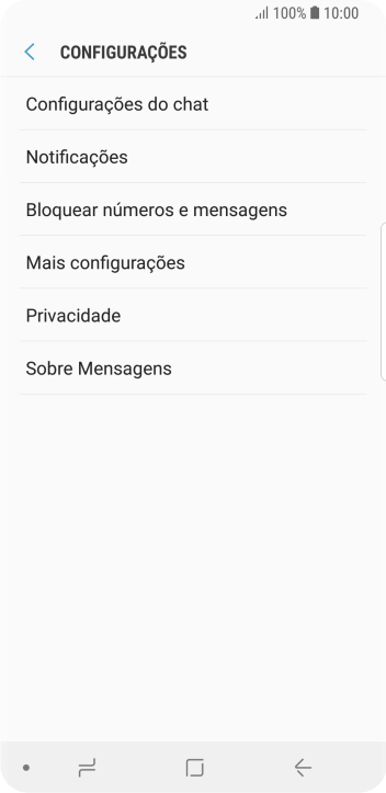 Pressione Mais configurações. Pressione Mais configurações.