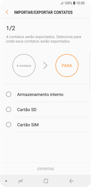 Pressione Cartão SIM. Pressione Cartão SIM.