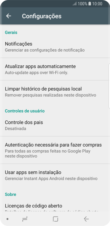 Pressione Atualizar apps automaticamente. Pressione Atualizar apps automaticamente.