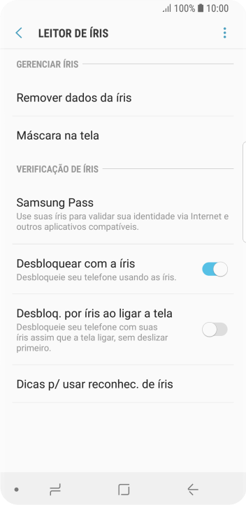 Pressione a tecla de voltar. Pressione a tecla de voltar.