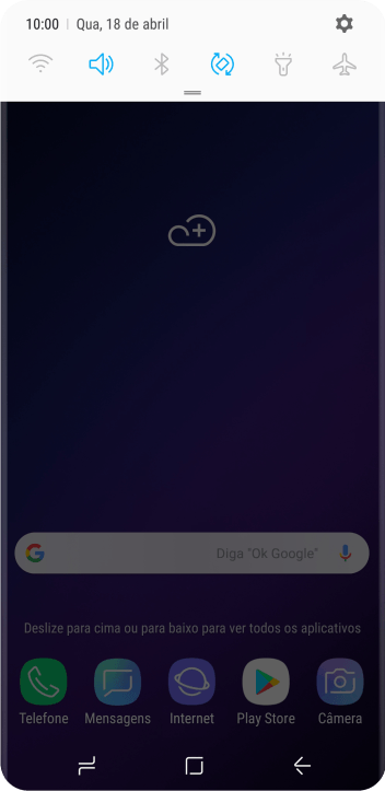 Pressione o ícone de configurações. Pressione o ícone de configurações.