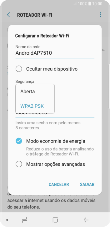 Pressione WPA2 PSK para proteger seu Roteador Wi-Fi com uma senha. Pressione WPA2 PSK para proteger seu Roteador Wi-Fi com uma senha.