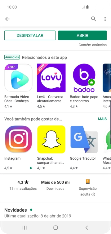 Pressione a tecla de início para finalizar e voltar à tela inicial. Pressione a tecla de início para finalizar e voltar à tela inicial.