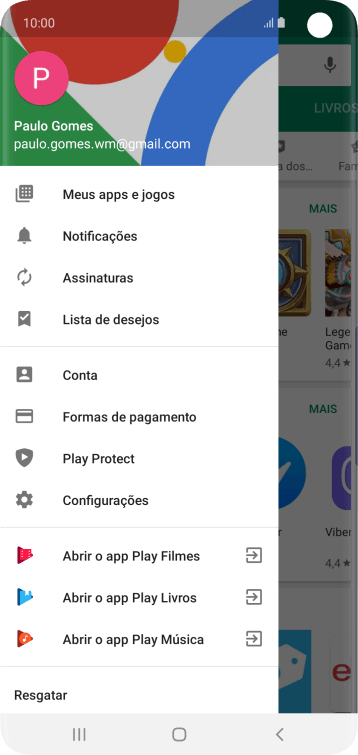 Pressione Configurações. Pressione Configurações.