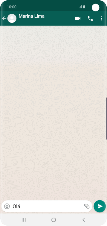 Pressione o ícone de enviar. Pressione o ícone de enviar.