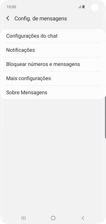 Pressione Mais configurações. Pressione Mais configurações.