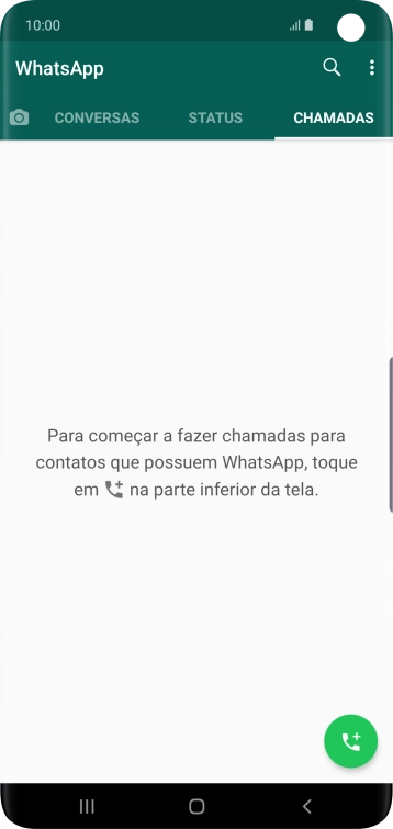 Pressione o ícone de chamada. Pressione o ícone de chamada.