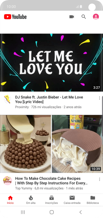 Pressione o ícone de fazer upload. Pressione o ícone de fazer upload.