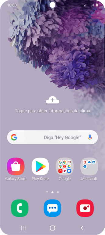 Use dois dedos para deslizar para baixo a partir do topo da tela. Use dois dedos para deslizar para baixo a partir do topo da tela.
