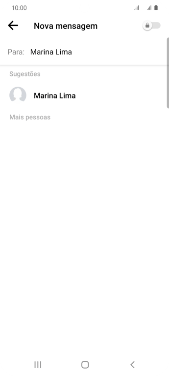 Pressione o contato desejado. Pressione o contato desejado.