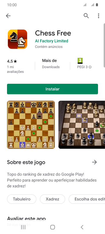 Pressione Instalar, e siga as indicações da tela para instalar o app. Pressione Instalar, e siga as indicações da tela para instalar o app.