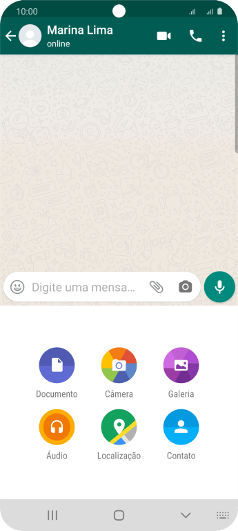 Pressione Galeria, e navegue até a pasta desejada. Pressione Galeria, e navegue até a pasta desejada.