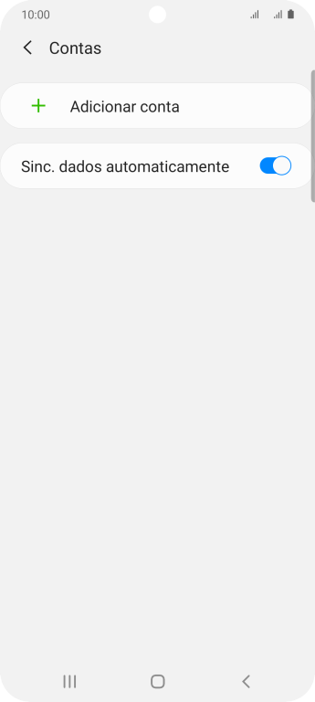 Pressione Adicionar conta. Pressione Adicionar conta.