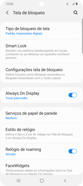 Pressione Tipo de bloqueio de tela, e insira o código de bloqueio extra que você criou anteriormente. Pressione Tipo de bloqueio de tela, e insira o código de bloqueio extra que você criou anteriormente.
