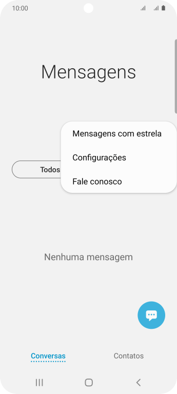 Pressione Configurações. Pressione Configurações.