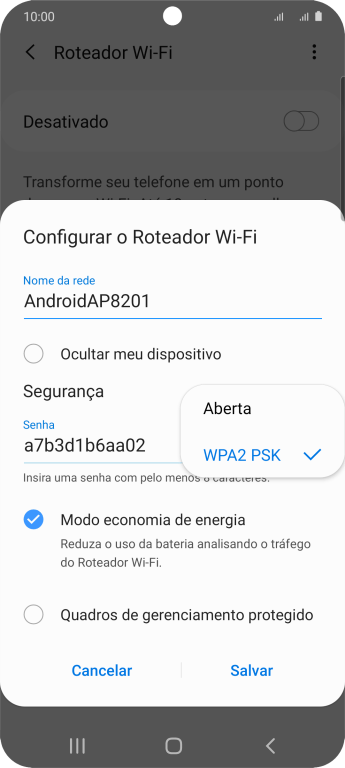 Pressione WPA2 PSK para proteger seu Roteador Wi-Fi com uma senha. Pressione WPA2 PSK para proteger seu Roteador Wi-Fi com uma senha.