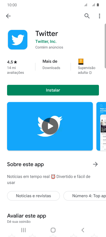 Pressione Instalar, e siga as indicações da tela para instalar o app. Pressione Instalar, e siga as indicações da tela para instalar o app.