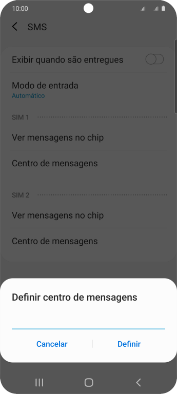 Se você é cliente TIM com DDD 11, 12, 13, 14, 15, 16, 17, 18 ou 19, deve inserir +551181138200 e pressionar Definir. Se você é cliente TIM com DDD 11, 12, 13, 14, 15, 16, 17, 18 ou 19, deve inserir +551181138200 e pressionar Definir.