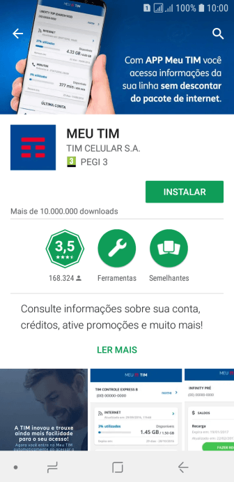 Pressione INSTALAR, e siga as indicações da tela para instalar o app. Pressione INSTALAR, e siga as indicações da tela para instalar o app.