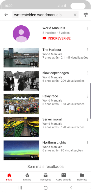 Pressione o vídeo desejado. Pressione o vídeo desejado.