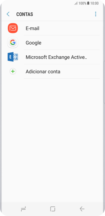 Se a tela mostrar essa imagem, sua conta foi reconhecida e configurada automaticamente. Siga as instruções da tela para inserir mais informações e finalizar a configuração. Se a tela mostrar essa imagem, sua conta foi reconhecida e configurada automaticamente. Siga as instruções da tela para inserir mais informações e finalizar a configuração.