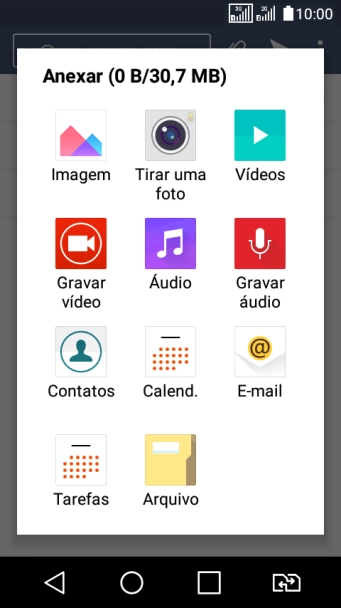 Pressione Arquivo, e navegue até o arquivo desejado. Pressione Arquivo, e navegue até o arquivo desejado.