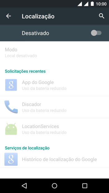 Pressione o indicador acima à direita para ativar ou desativar a função. Pressione o indicador acima à direita para ativar ou desativar a função.