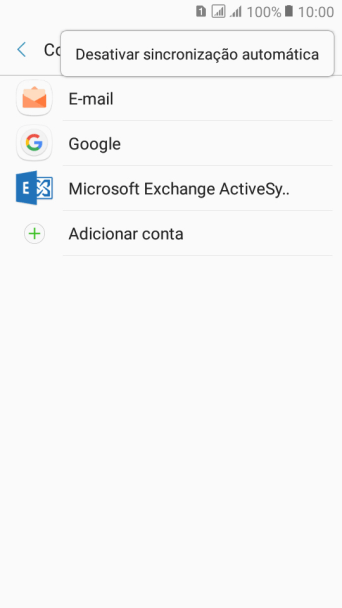 Pressione Desativar sincronização automática. Pressione Desativar sincronização automática.