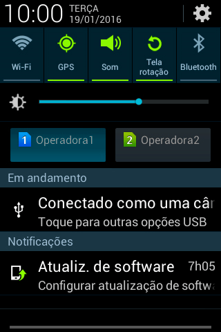 Pressione o ícone de configurações. Pressione o ícone de configurações.