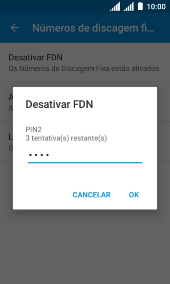 Digite o código PIN2, e pressione OK. Digite o código PIN2, e pressione OK.