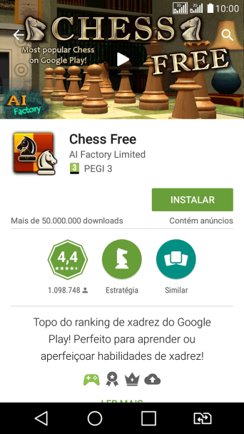 Pressione INSTALAR, e siga as indicações da tela para instalar o app. Pressione INSTALAR, e siga as indicações da tela para instalar o app.