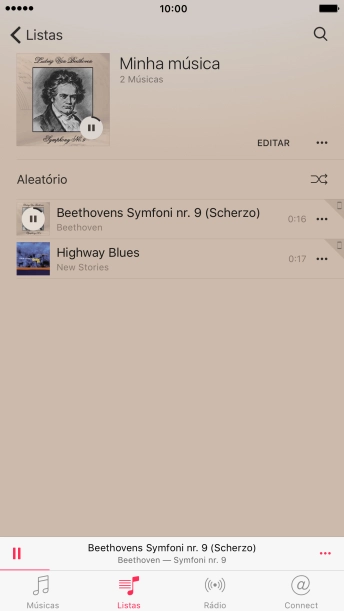 Pressione o título da música. Pressione o título da música.
