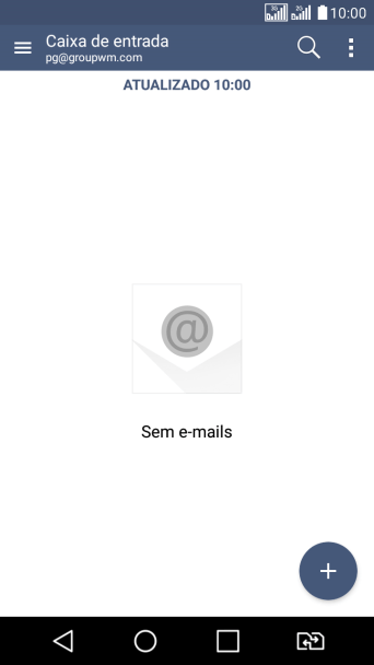 Pressione o ícone de novo e-mail. Pressione o ícone de novo e-mail.